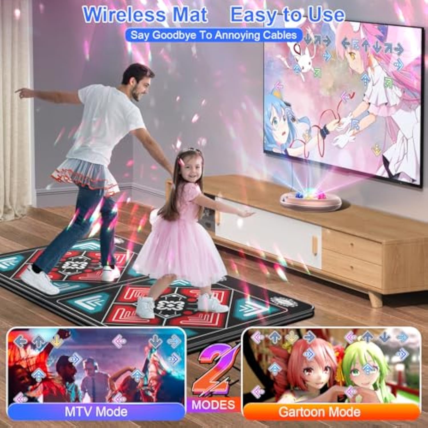 Electronic Dance Mat for Kids and Adults, Gift ideas for Family, Dancing Game for Indoors and Outdoors