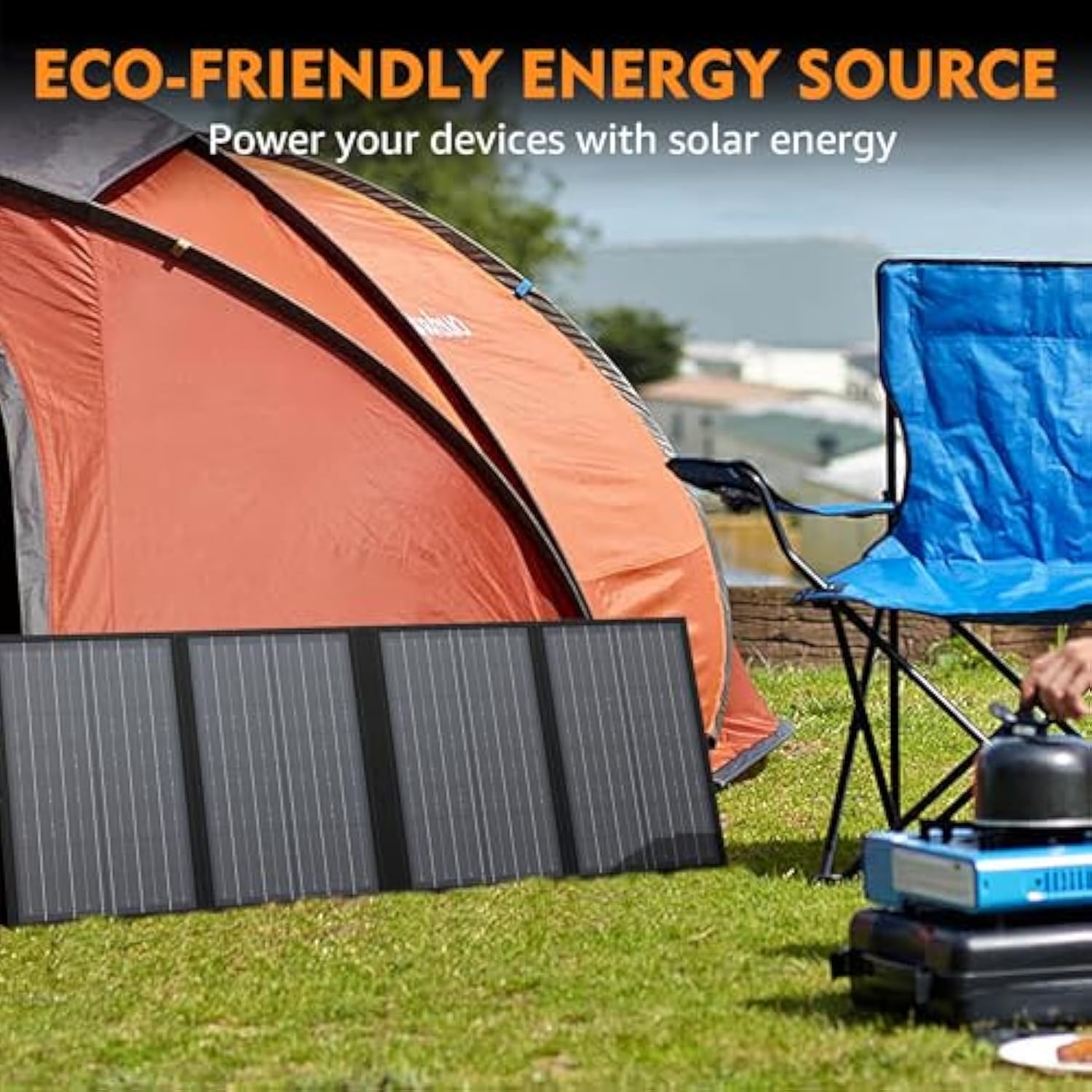 350W Portable Solar Generator with 60W Solar Panel, Powkey 70,000mAh Backup Lithium Battery, 110V/350W Pure Sine Wave AC Outlet, Power Station with Solar Panel for Outdoors Camping Travel Hunting